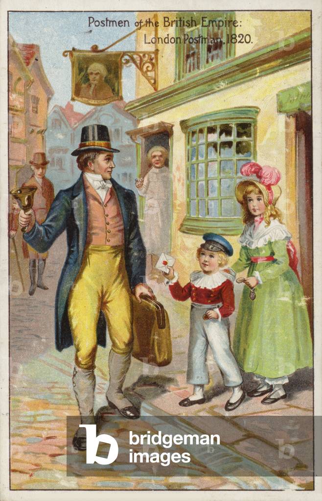 "Postmenschen des britischen Reiches: London Postman" von English School