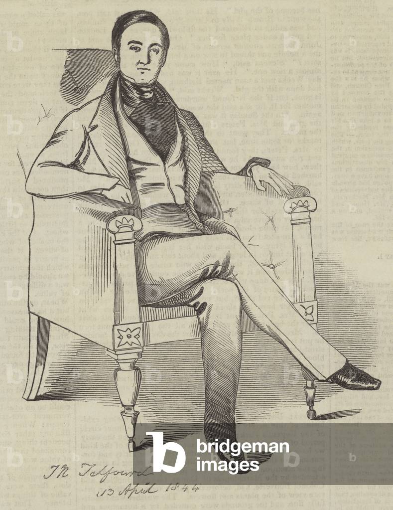 "Serjeant Talfourd (incisione)" di English School, b/w