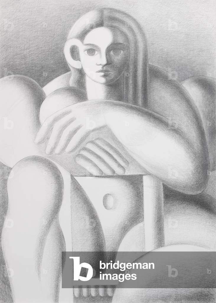 Sitter VI, 2022 (Kohle auf Papier)