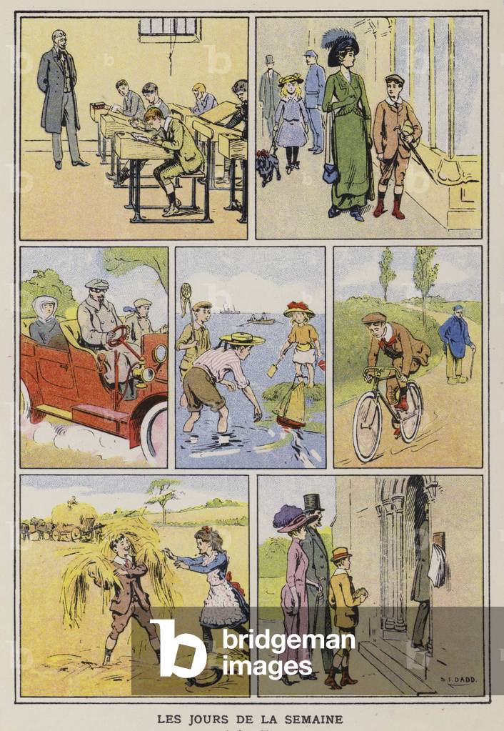 "I giorni della settimana (chromolitho)" 1901 di S.T. Dadd