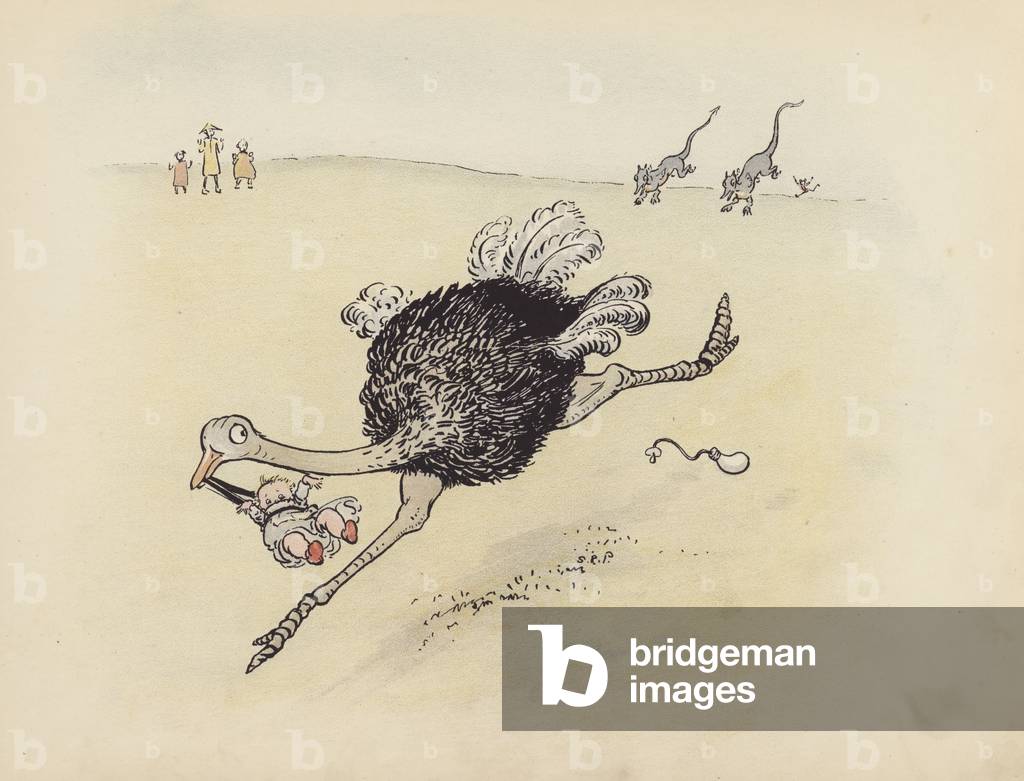 Illustration pour Little Twin Dragons par S Rosamond Praeger (litho couleur) 1901 par Sophia Rosamond Praeger