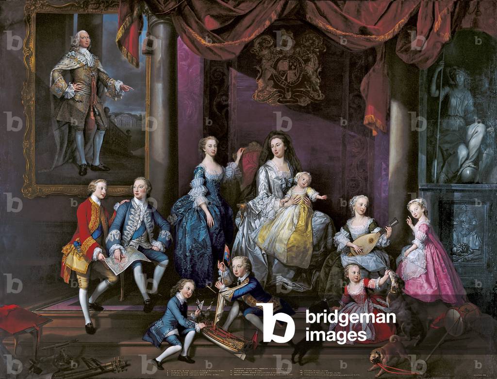 Immagine di Dipinto "la famiglia di federico" 1751 di George Knapton