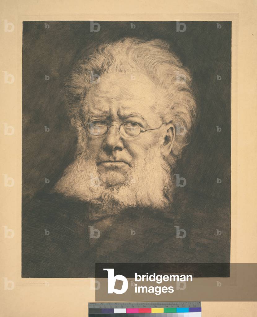 Immagine di Incisione "Ritratto di Henrik Ibsen" 1906 di Hermann Struck