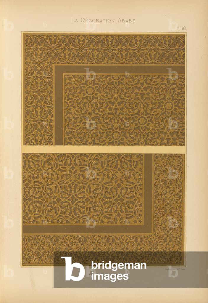 "La Decoration Arabe", 1885 di Emile Prisse d'Avennes, b/w