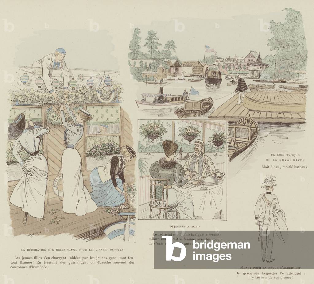 "Illustrazione per La Vie De Londres di Mars (color litho)" di Maurice Charles Mathieu Bonvoisin