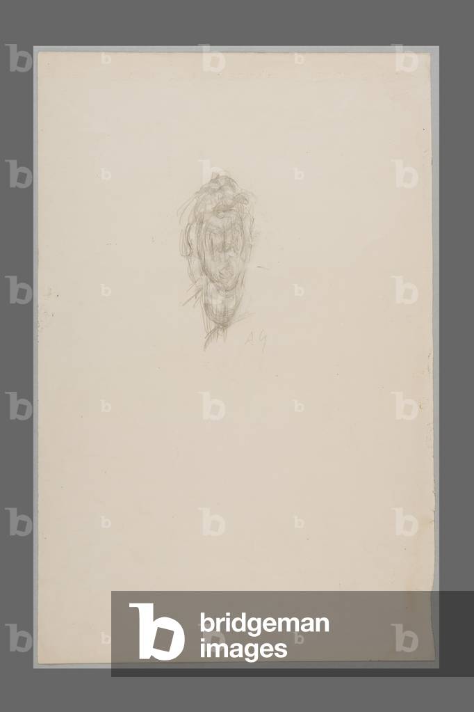 Bild von Zeichnung "Kopf von Annette", 1949 von Alberto Giacometti, b/w