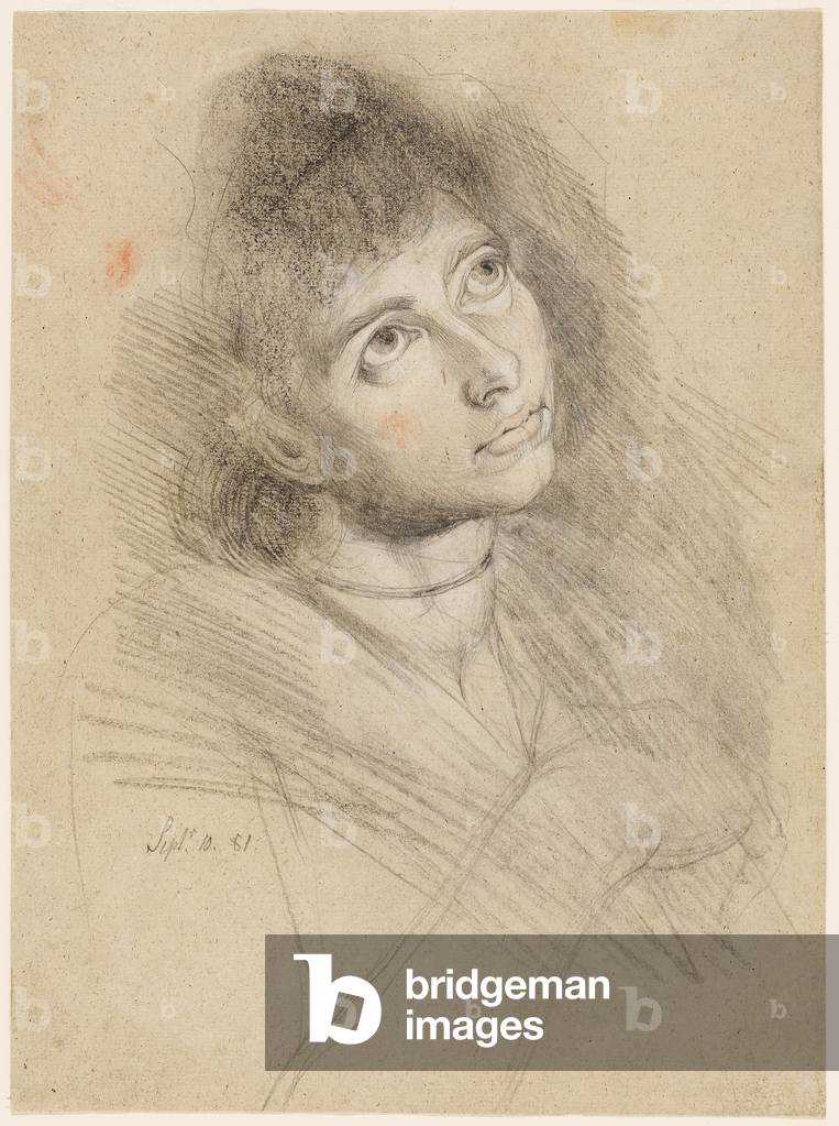 Portrait of a Woman (Martha Hess), 1781 (Kohle und Schwarz-Weiß-Kreide auf Papier)