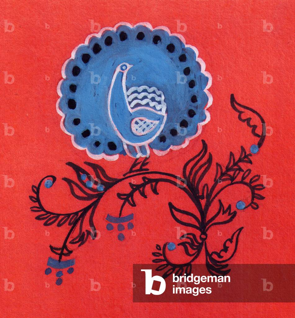 Illustrazione da 'The Scarlet Flower 'di Sergey Asakov, 1858, 1989 (gouache su carta)