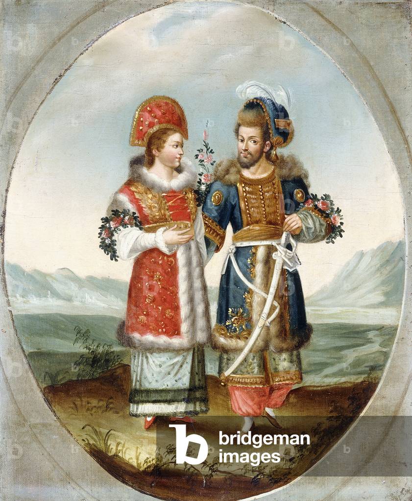 Immagine di Dipinto "Coppia esotica" di Ottoman School