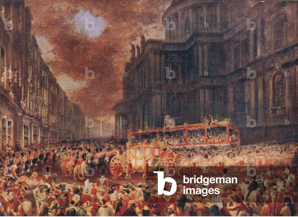 Image of The first state visit of Queen Victoria to the city by Hayter ...