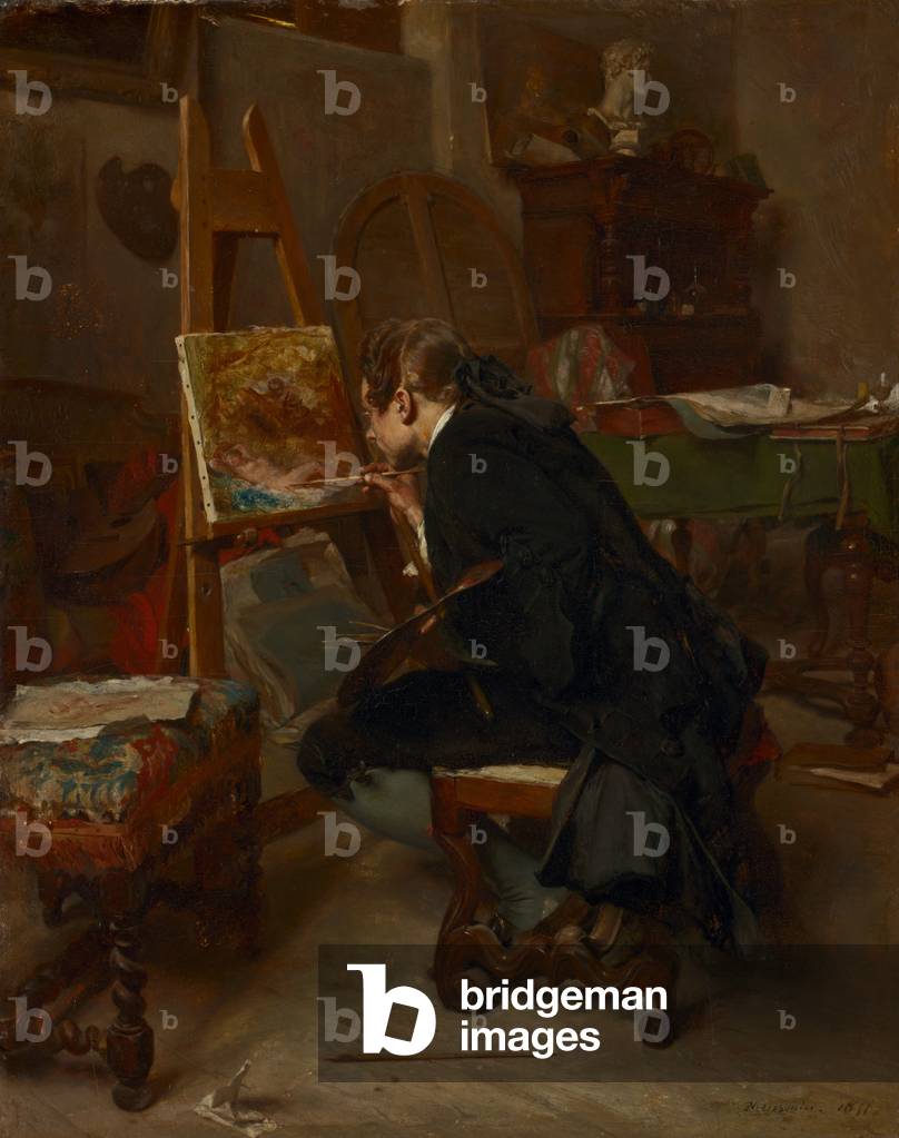 Un peintre, 1855 par Jean-Louis Ernest Meissonier