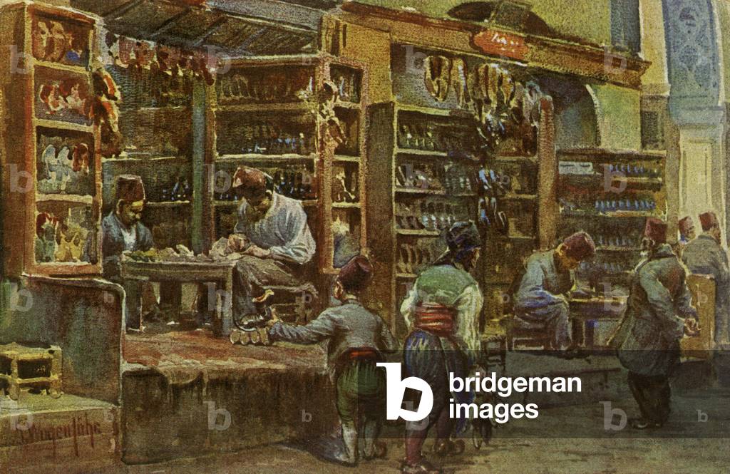 Grand Bazaar, Istanbul, fine XIX/inizio XX secolo (cartolina)