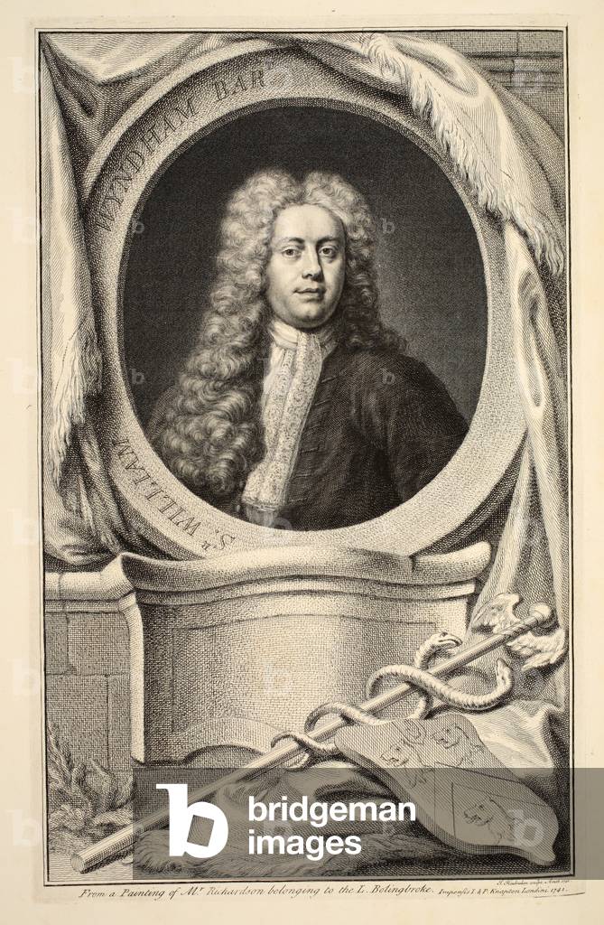 Ritratto di William Wyndham, illustrazione da 'teste di illustri persone di Gran Bretagna ', pub. di Knapton, 