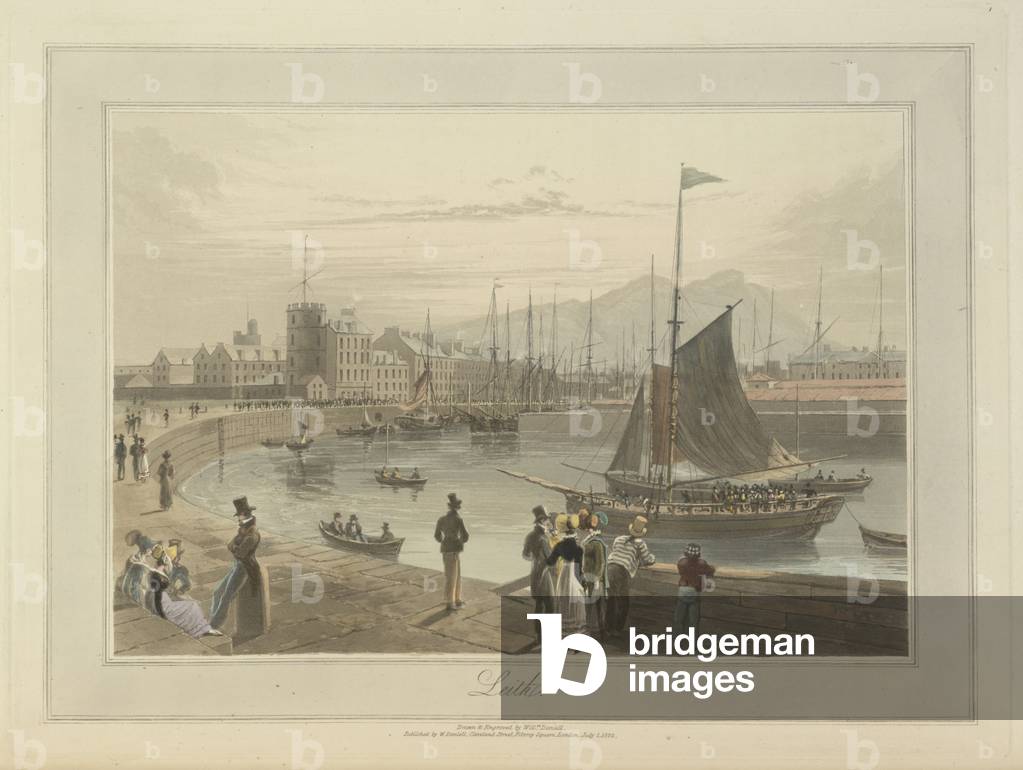 "Leith Coastal paesaggio scene intorno alla Gran Bretagna."