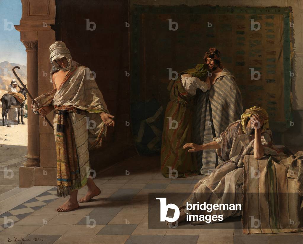 Image of Painting depicting The Departure of the Prodigal Son, 1881 by Edouard de Jans