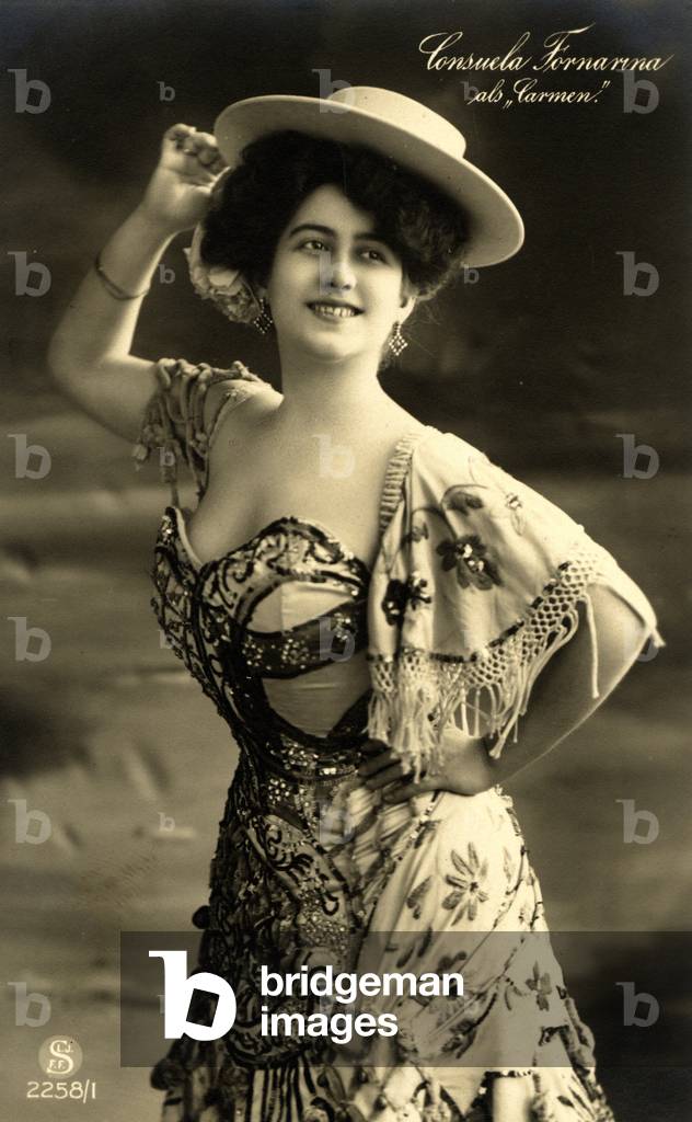 Consuela Fornarina nel ruolo del titolo di George Bizet Carmen Bizet: compositore francese (1838-1875)