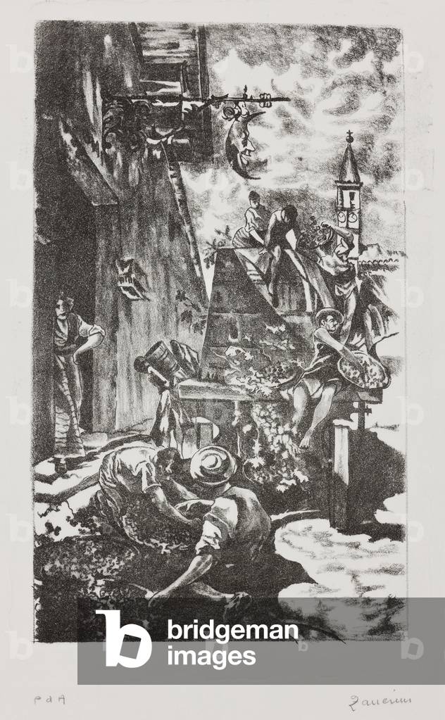 Weinlese (Lithographie)