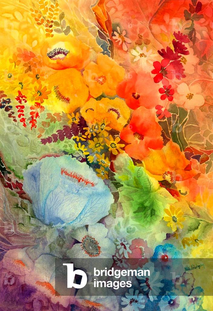 Immagine di Disegno "Papavero blu", 1998 di Neela Pushparaj