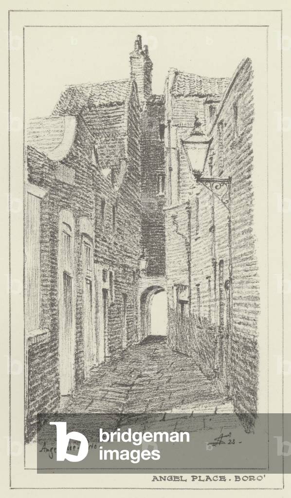 Angel Place, Borough (litho)