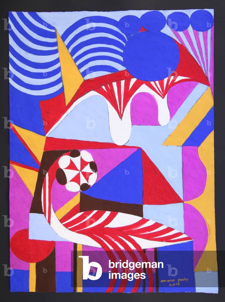 Shrieking Peacock, 2014 (polvere e acrilico su carta)