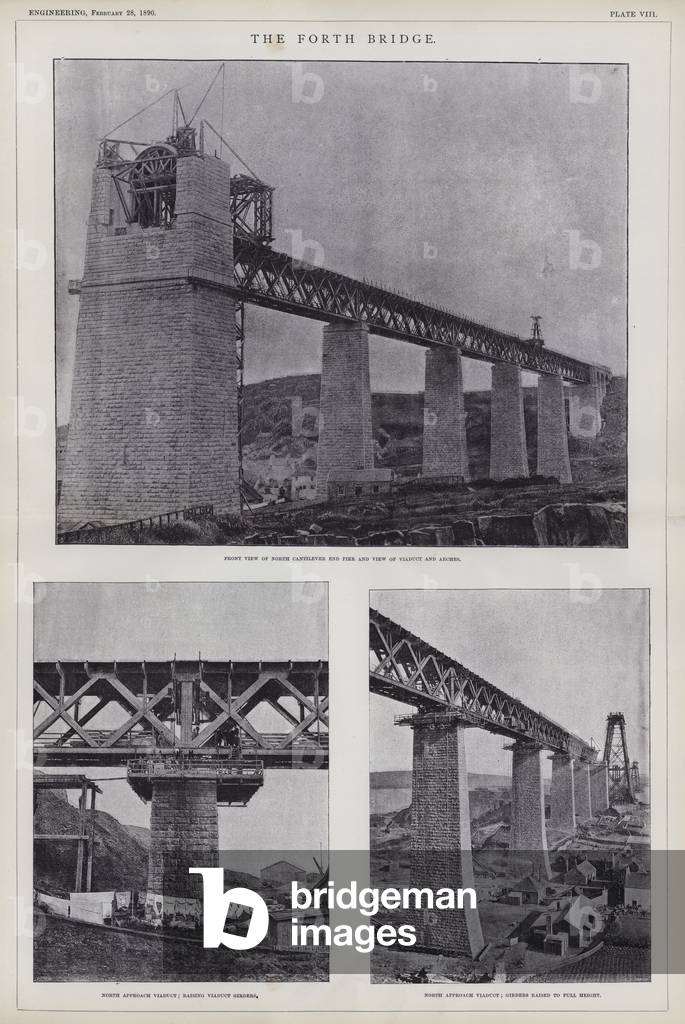 "Die Forth Bridge (Gravur)" von English School