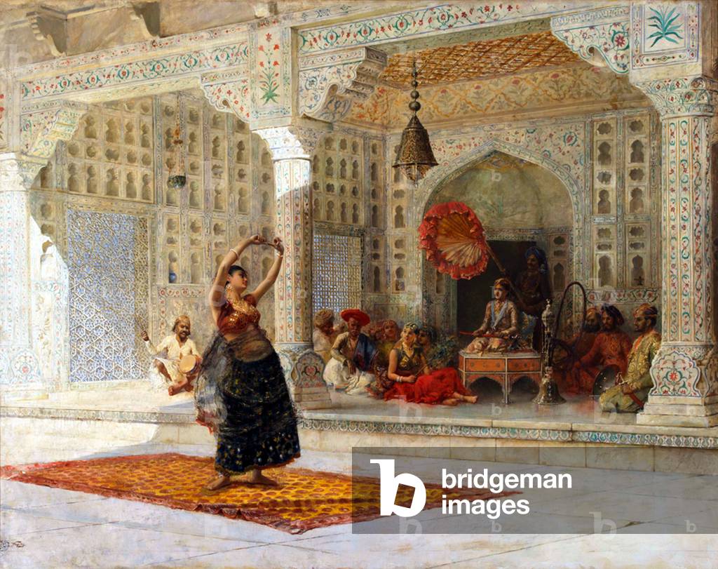 Danzatrice Nautch alla corte di un palazzo, 1880 circa (stampa)