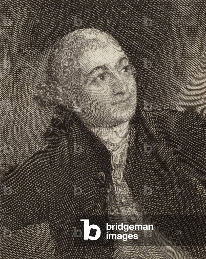 "David Garrick (incisione)" di Thomas Gainsborough, b/w