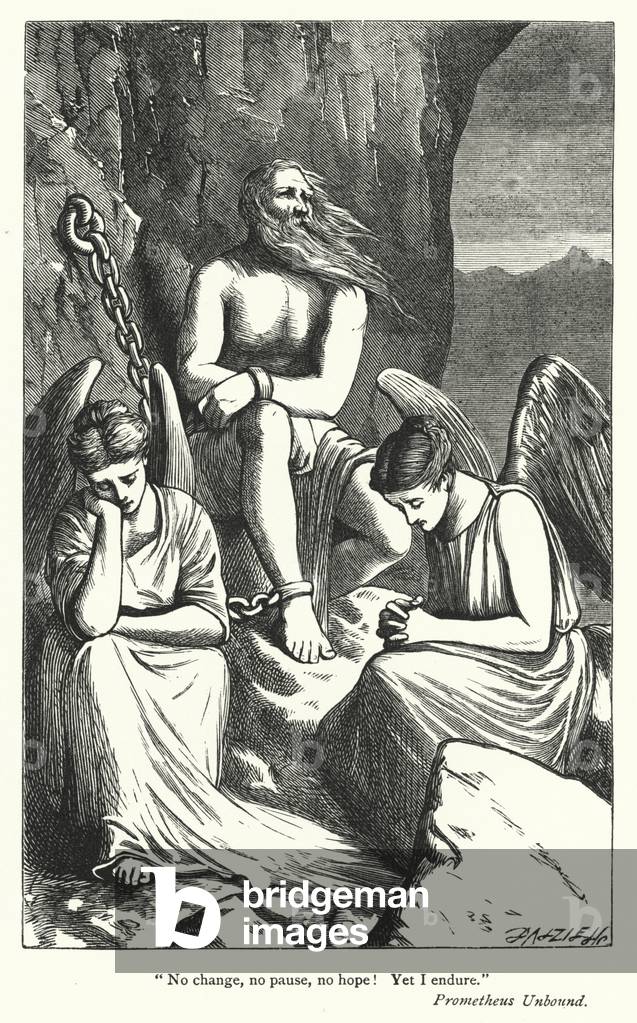 Percy Bysshe Shelley: Illustration for Prometheus Unbound (engraving)