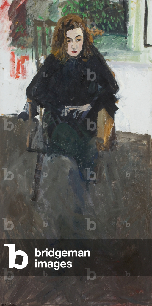 Image de Peinture représentant Wendy dans l'atelier I (huile sur carton) par Jean Cooke