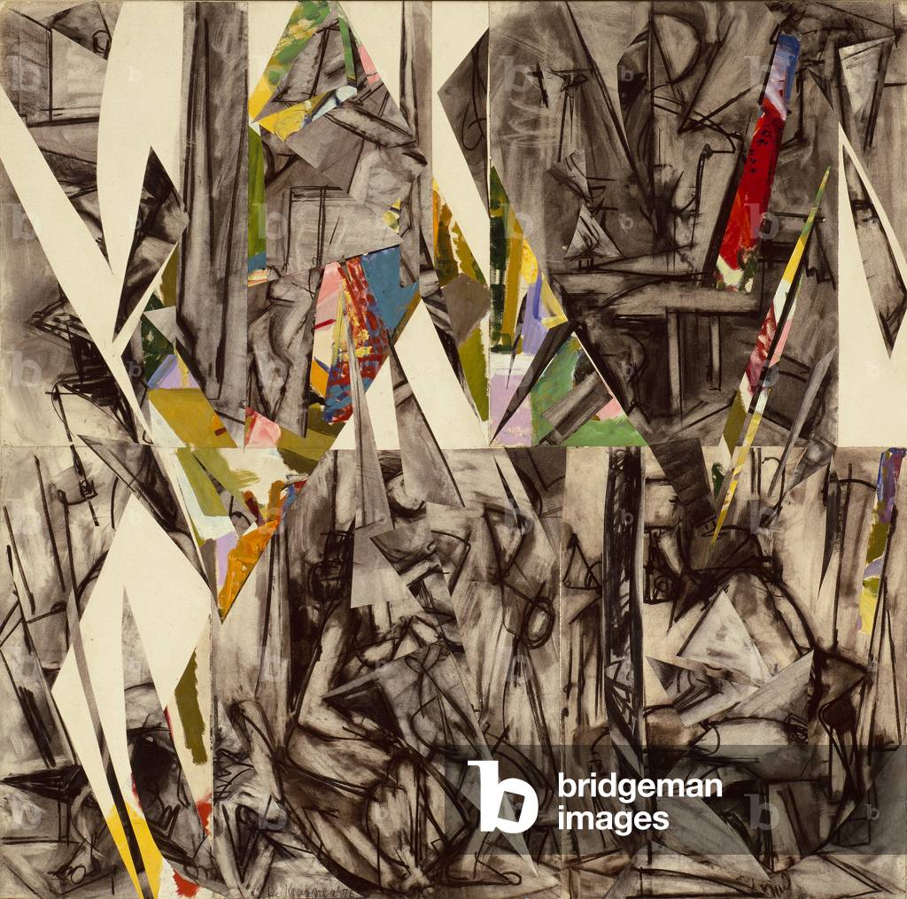 Imperativo, 1976 (olio, carbone e carta su tela)