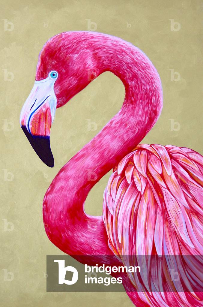 Image de Peinture représentant Flamingo #3 2019 par Victoria Heald