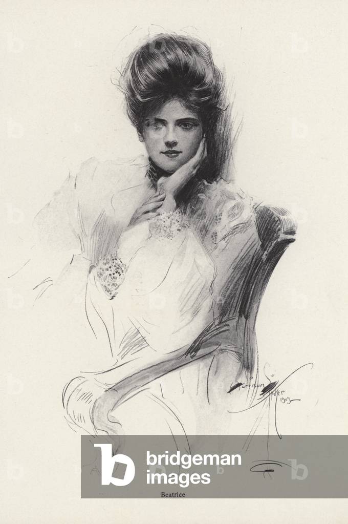 Ritratto di una donna di nome Beatrice (litho)