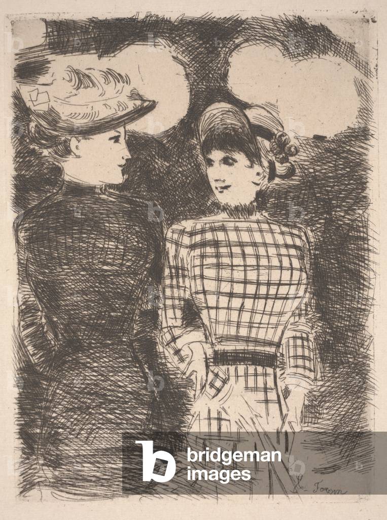 Zwei Frauen (Radierung)