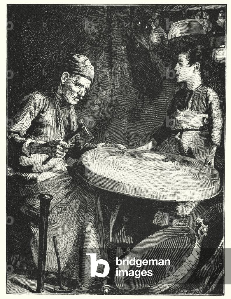 Image of Print depicting An Eastern coppersmith (litho) by Henry Andrew Harper