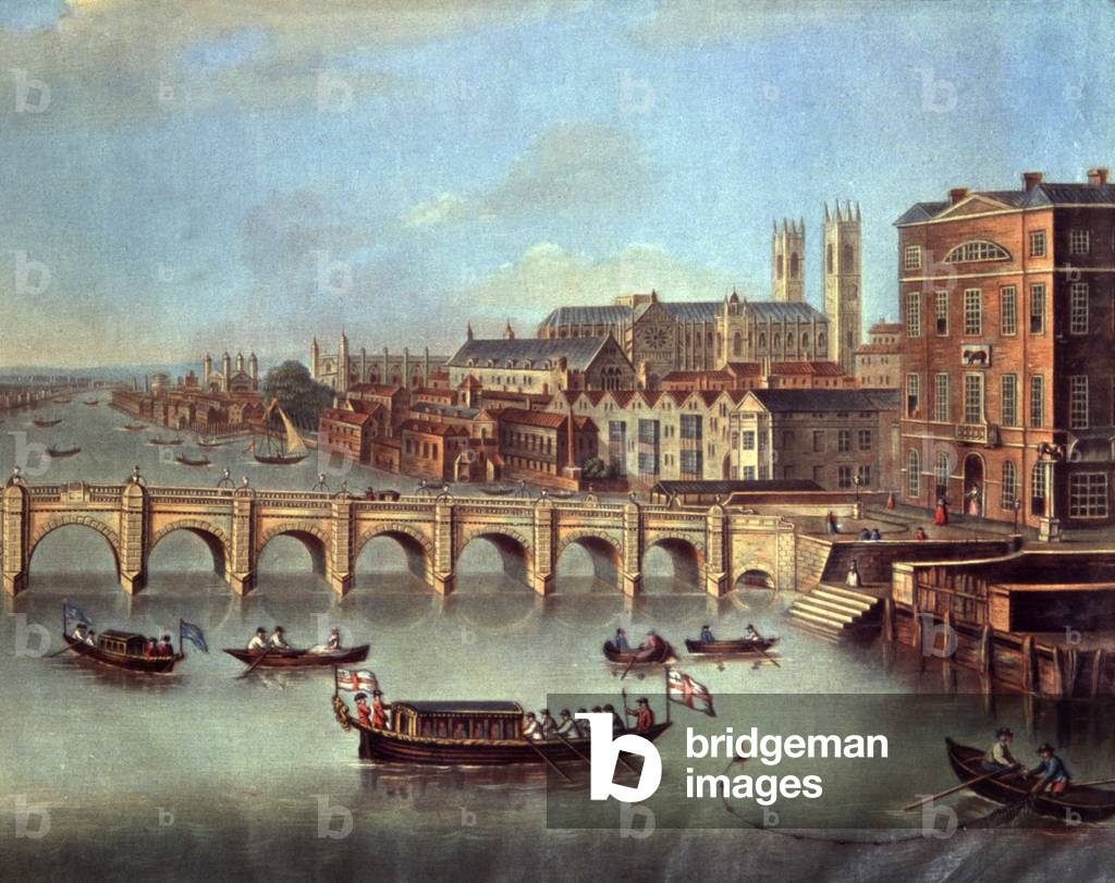 

Il fiume Tamigi e Westminster Abbey, Londra (pittura)