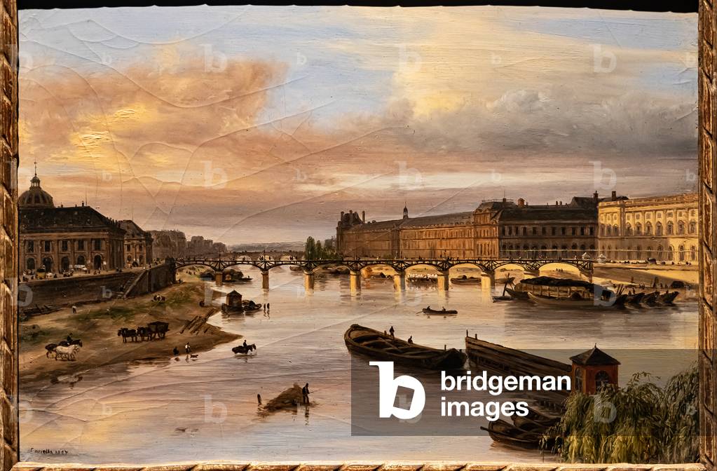View of the Seine from the Pont Neuf, 1827 (oil on canvas)
