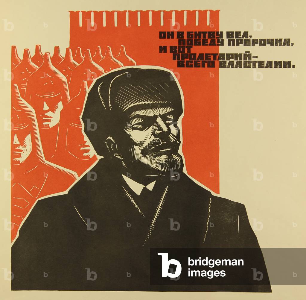 He Led Us Into Battle, 1968 (linocut)