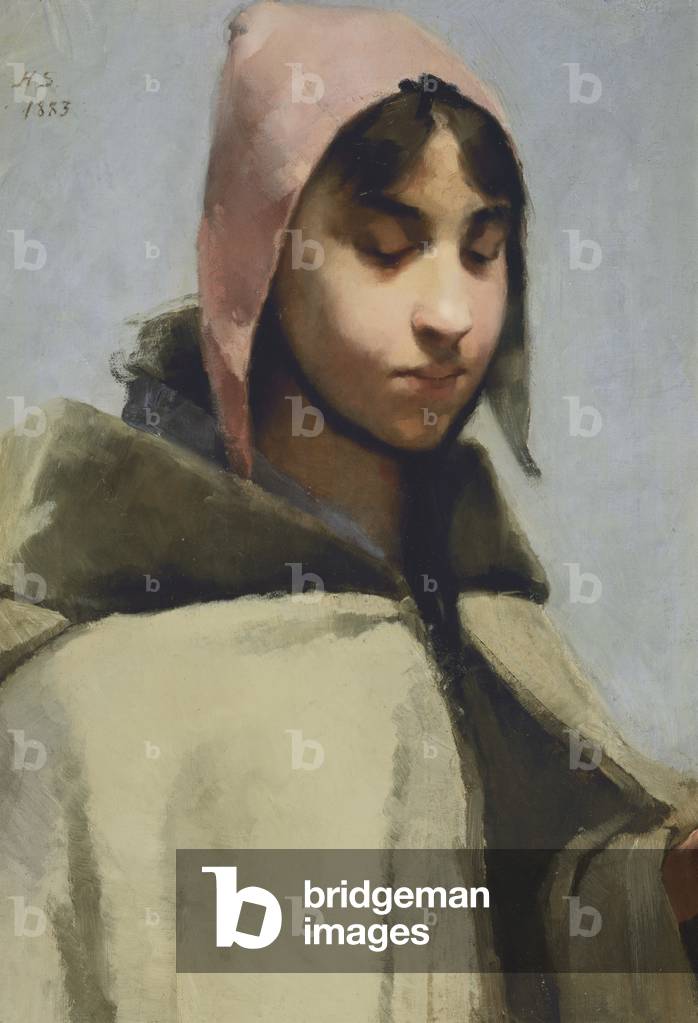 Immagine di Dipinto "un giovane ragazza in francese paese vestito", 1883 di Helene Schjerfbeck