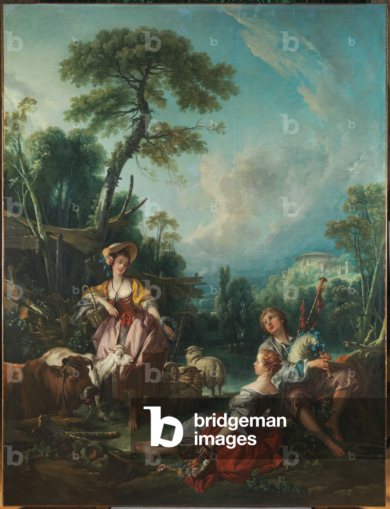 Pastorale con suonatore di cornamusa, 1749 (olio su tela)