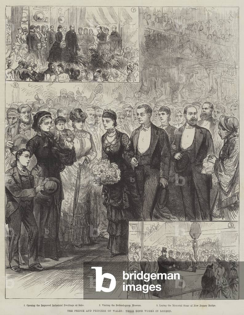 The Prince and Princess of Wales by English Artist, b/w