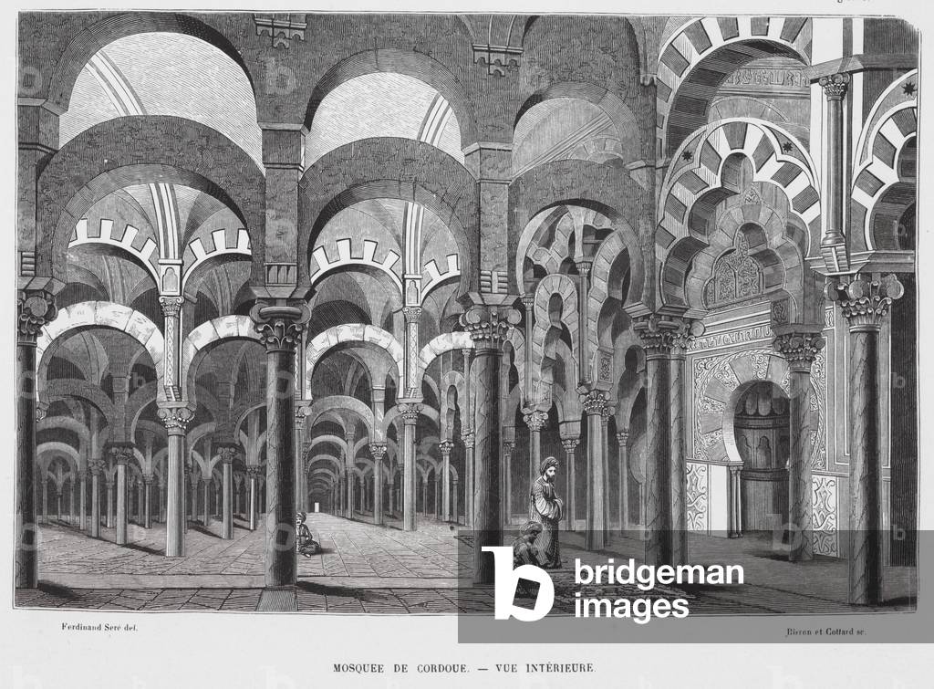 "Interno della Moschea-Cattedrale di Cordoba" 1801 di French School