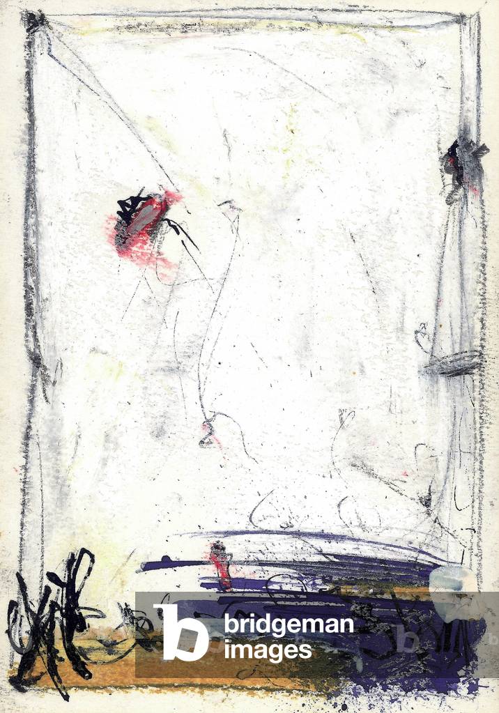 Senza titolo (pastello a olio, inchiostro di porcellana e grafite su carta)