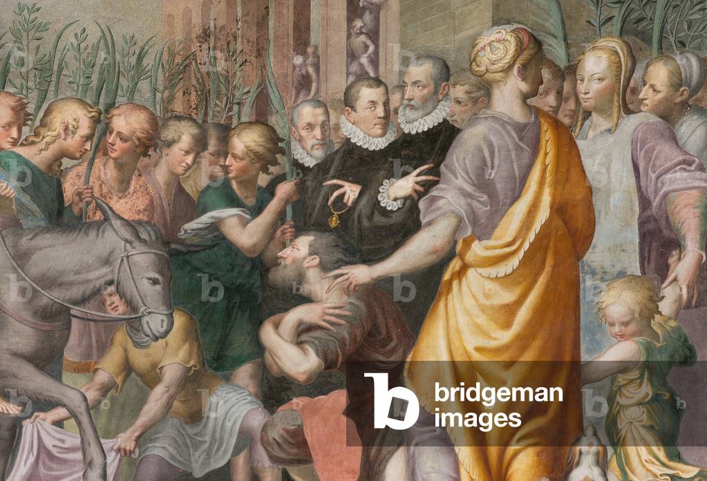 Abside, Antonio Campi, Ingresso di Gesù a Gerusalemme 1582-84, Particolare
