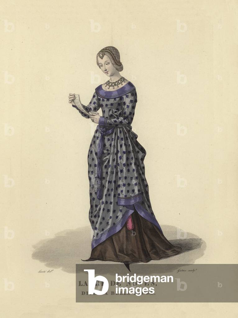 Immagine di Incisione "Laure de Noves (incisione colorata)" 1801 di French School