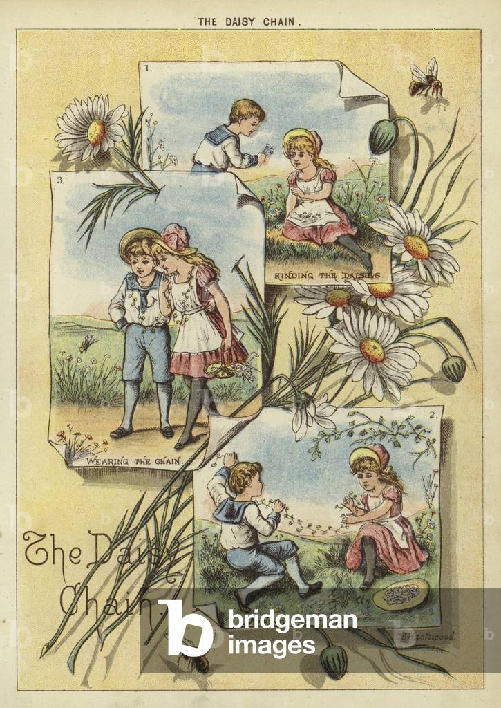 "La catena di margherita (chromolitho)" di English School