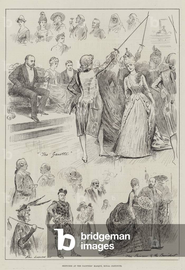 schizzi al pittori Masque, Reale Istituto (incisione)