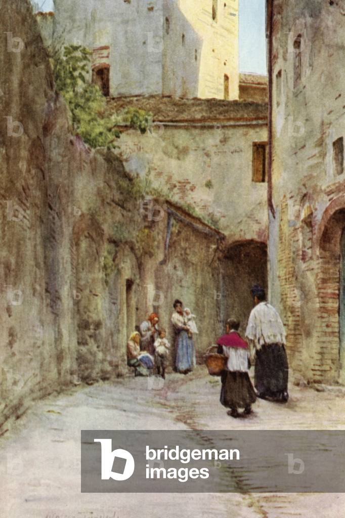Segen der Häuser, Italienische Riviera (Farbe litho)