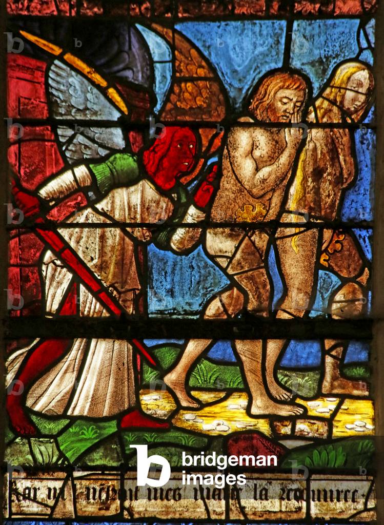 Image of Window depicting Adam and Eve being expelled from Eden ...