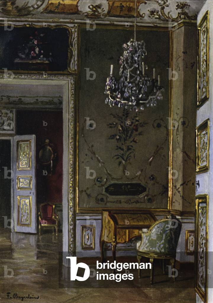 "Angolo di studio nella residenza" di Fritz Bayerlein
