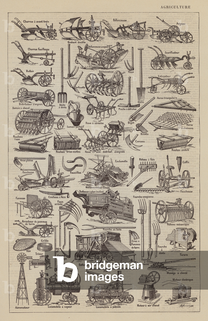 Image of Print depicting Agriculture (litho) 1901 by Jacques Maurice Dessertenne